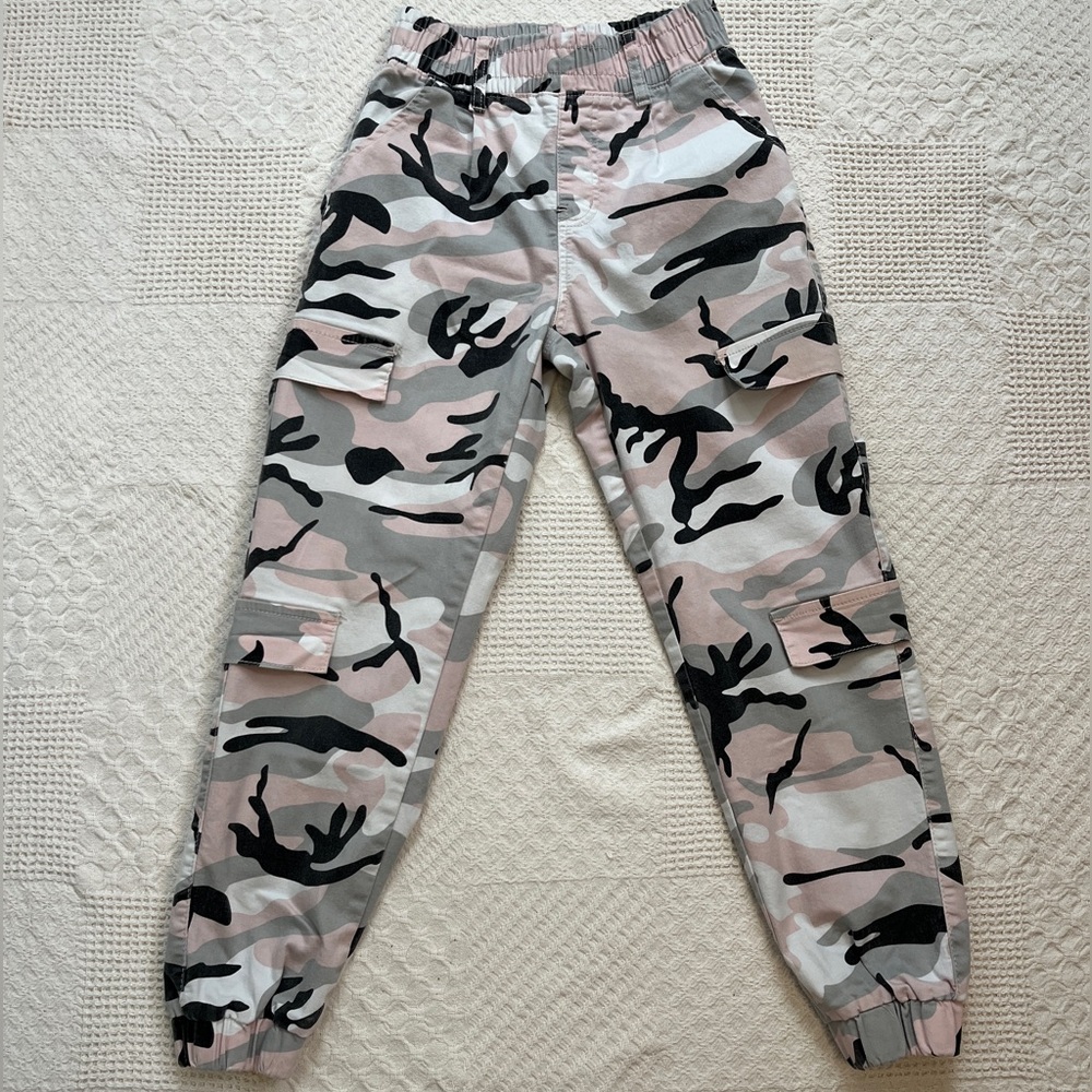 VIP Pink and Gray Camo Joggers